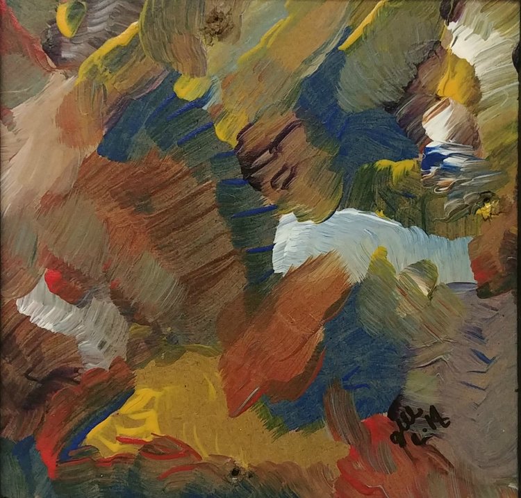abstract painting of brush strokes and colors
